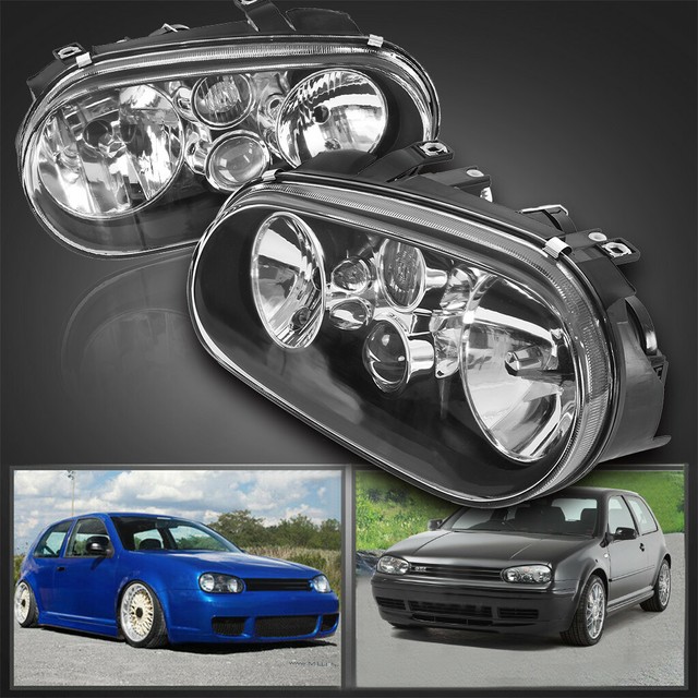 Fit VW 9906 Golf Mk4 GTI R32 Cabrio Halo Projector Headlights+8LED Fog Lamps eBay