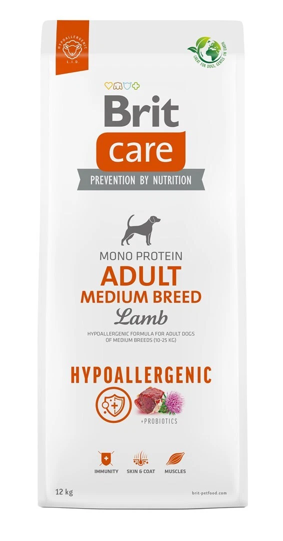 8595602559015 BRIT Care Hypoallergenic Adult Medium Breed Lamb - Dry Dog Food f