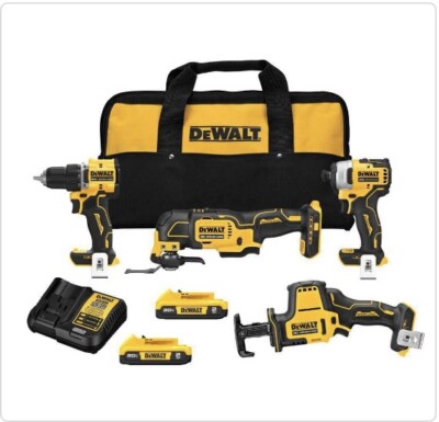 DEWALT 20V MAX Atomic 4 Tool Combo Kit - DCK486D2