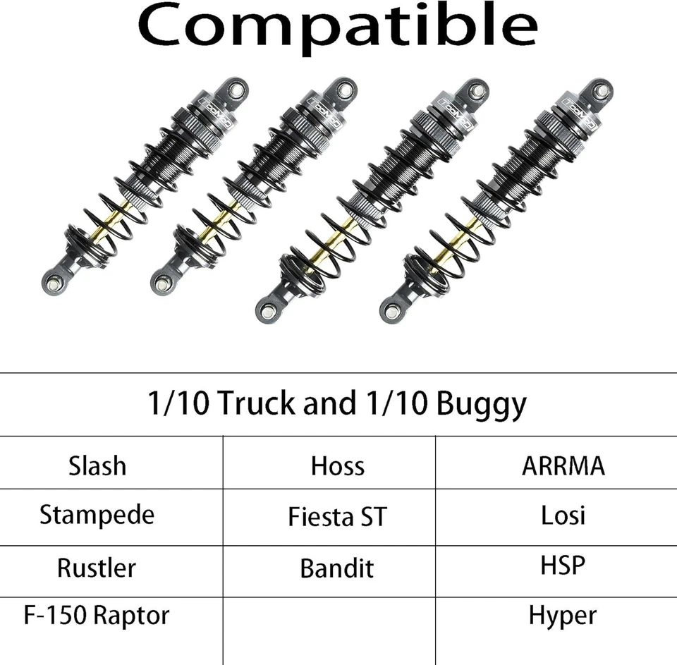 90mm/105mm 1/10 Oil Shock Absorber w/Large Hole Damper for Slash 2WD/4WD 4x4 - Image 4 of 4