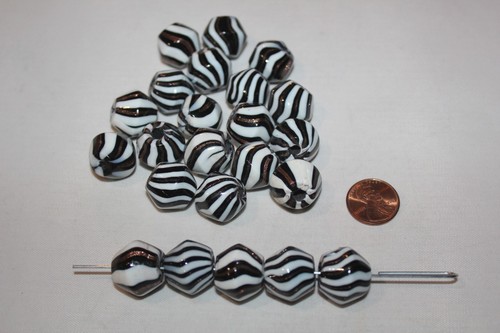 Cuentas de vidrio hechas a mano - Colección única *CEBRA* - * 24 piezas/paquete ** - Imagen 11 de 11