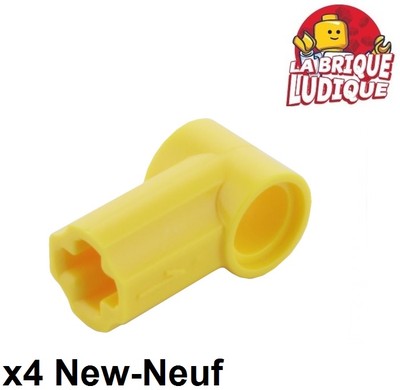 Lego technic 4x Axe Axle pin connector angled #1 jaune/yellow 32013 NEUF
