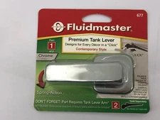 FLUIDMASTER 677 TOILET TANK FLUSH LEVER, CONTEMPORARY STYLE, CHROME FINISH