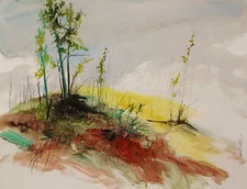 ORIGINAL Tree LANDSCAPE Watercolor Painting JMW art John Williams Impressionism