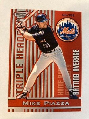 2000 Pacific Revolution Triple Header Silver Mike Piazza #7 Mets #506/899