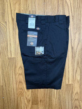 Dickies Essential Work Shorts - Men's Size 34 Black Regular Fit 11" Inseam