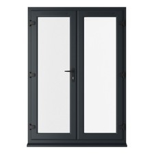 Bespoke PVC French Patio Door Clear Double Glazing LH Opening Made To Measure