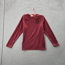 Carhartt Men Shirt S Red Activewear Logo Long Sleeve Relaxed