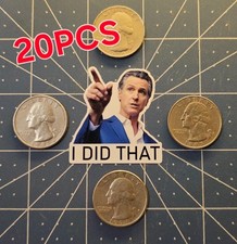 GAVIN NEWSOM I DID THAT (FUNNY COLLECTIBLE STICKERS)
