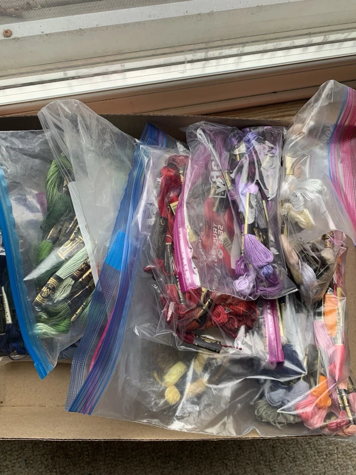 250 DMC 6-Strand Embroidery Cotton -mixed Colors BLACK RED GREEN GRAY AND MORE - Image 4 of 4