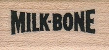 Milk-Bone Word 3/4 x 1 1/4" Mounted Rubber Stamp, Dog Stamp, Dog Lover