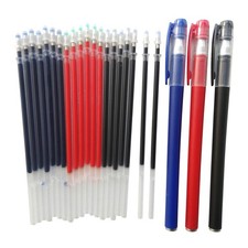 Gel Ink Rollerball Pens Refills 20 PCS Set 3 Pens 0.5mm 7 Black 7 Blue 6 Red