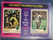 1975 Topps - Most Valuable Players Reggie Jackson, Pete Rose #211
