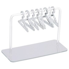 1 Set Earring Holder 8 Coat Hangers,Acrylic Earring Organizer Stand,Silvery
