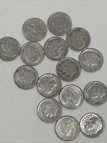 Roosevelt Silver Dimes Proof Mixed Dates 1957-1964 Uncirculated Lot of 15