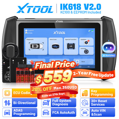 XTOOL IK618 V2.0 Bidirectional Diagnostic Tool All System Scanner Key Programmer