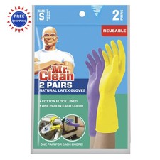 Reusable Latex Gloves Small 4 Pack Clean Color Pairs