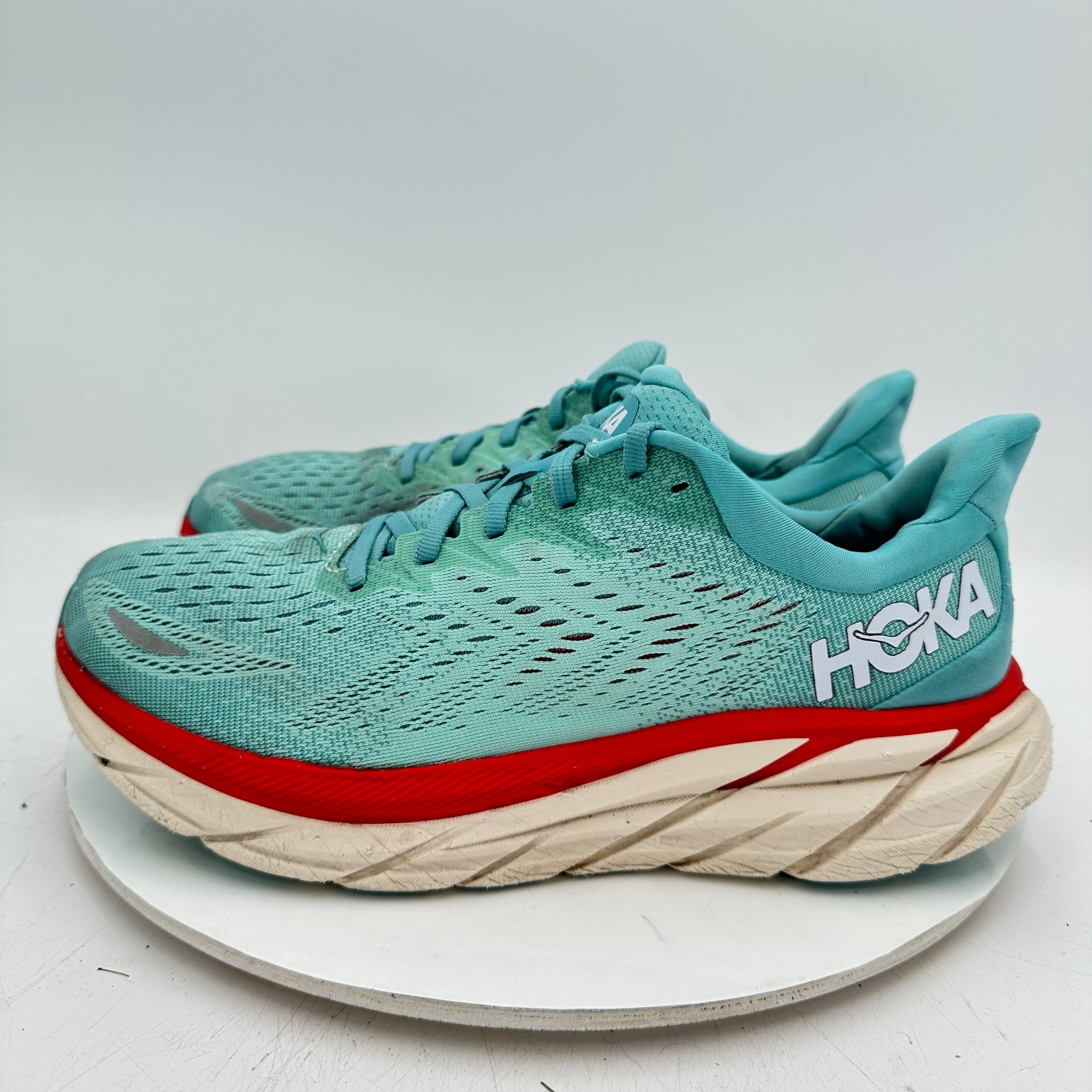 Hoka One Clifton 8 Women Size 10.5D 1119394-AEBL Aquarelle Eggshell Blue Shoes