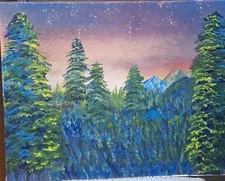 Ancient Forest, Acrylic Painting - 16x20 Hand Painted Artwork on Canvas