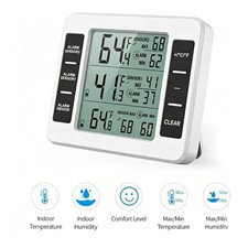 Wireless Digital Refrigerator Freezer Thermometer Temp Alarm Dual Sensor NEW
