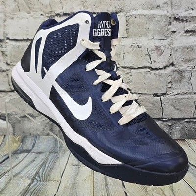 Nike Air Max Hyperaggressor Basketball Shoes Womens 9 Navy Blue White 524871-401