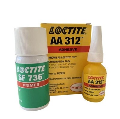 LOCTITE Acrylic Industrial Adhesive AA 312 w Primer Activator Translucent Amber