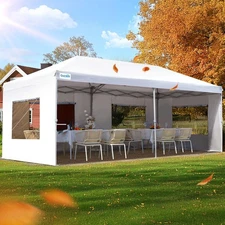 Privacy Pop up Canopy with 6 Sidewalls Easy up Canopy Tent Instant Shelter