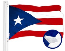 Puerto Rico Puerto Rican Flag  3x5 Ft  ToughWeave Series Embroidered 300D P...