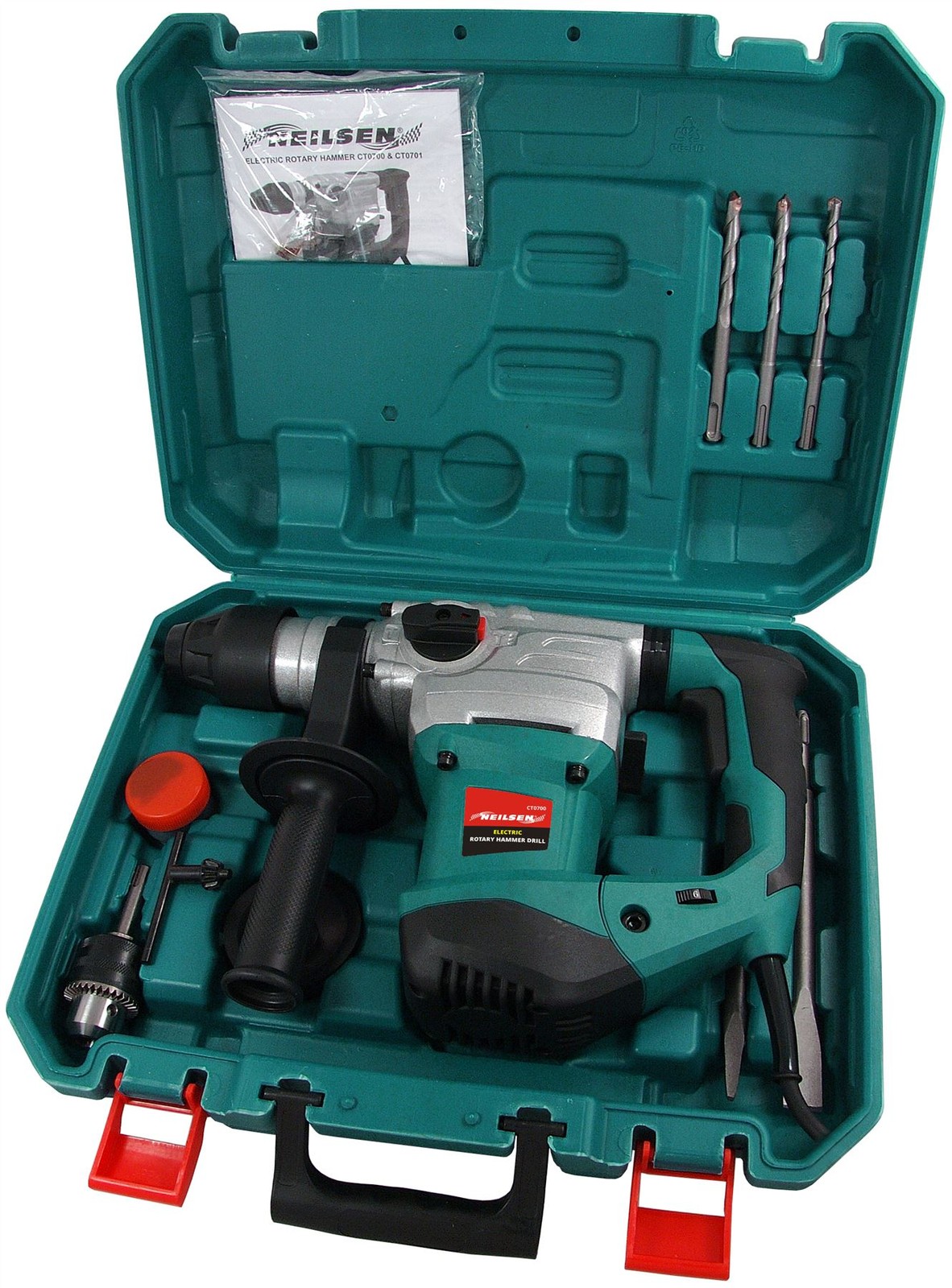 30mm 1000w SDS Rotary Hammer Drill and Accessories KIT 240v - Image 3