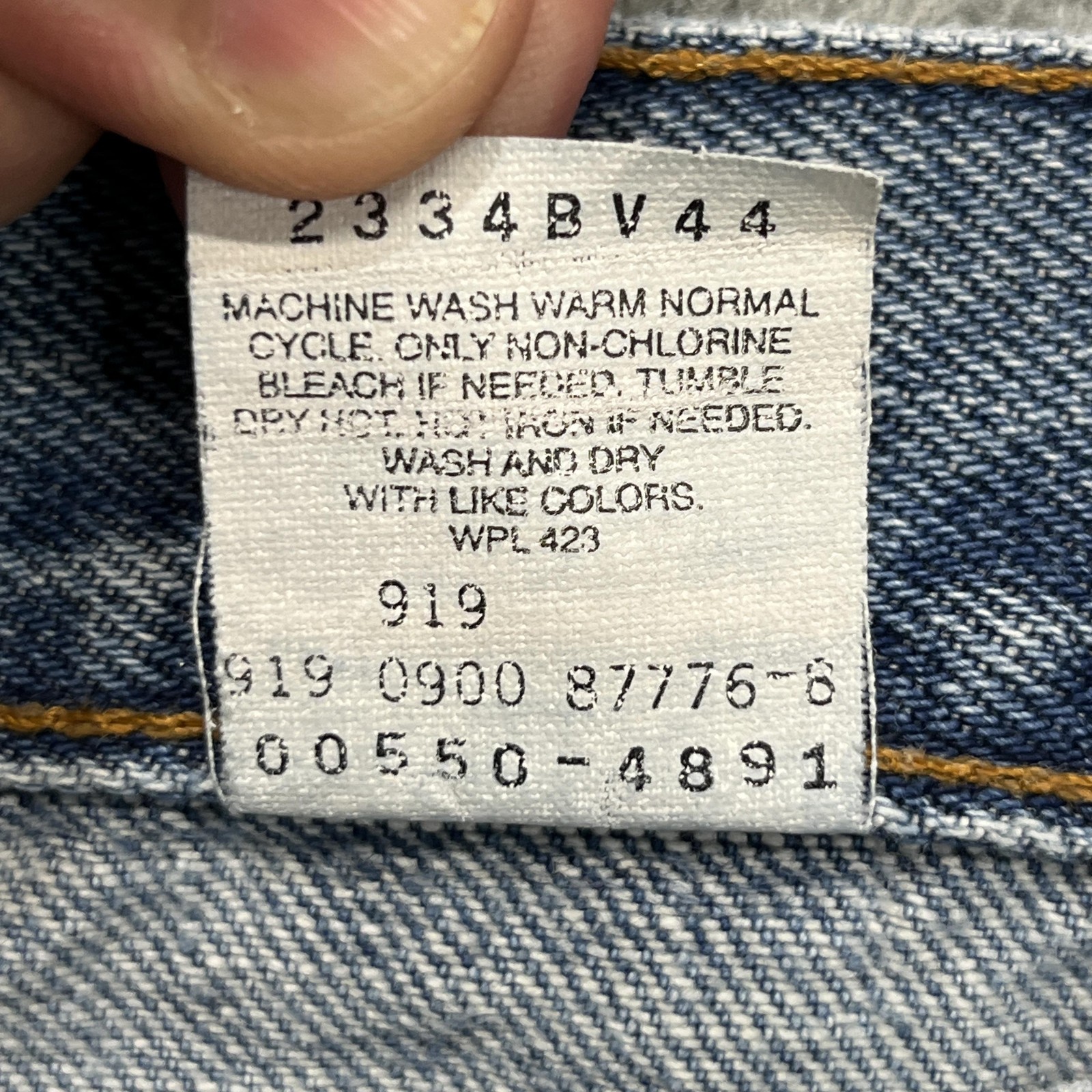 VTG Levi's 550 Jeans Mens 36x32 Blue Grunge Faded Relaxed Fit Tapered Leg Denim