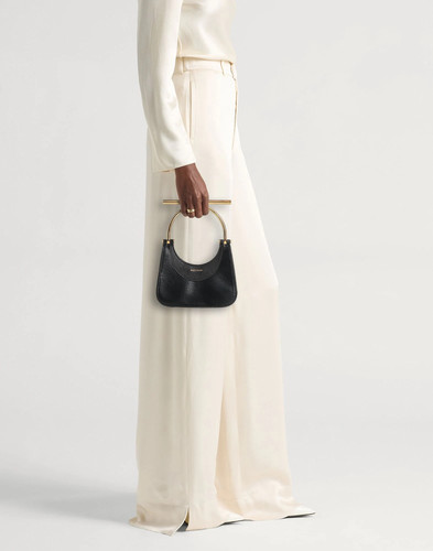 McQueen - Women - Pebbled-leather Hobo bag - Black