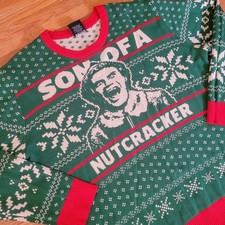 Buddy Elf Movie Son of a Nutcracker Ugly Christmas Sweater XXL Sweatshirt Womens