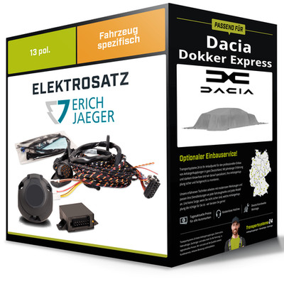 Elektrosatz 13-pol spezifisch für DACIA Dokker Express 11.2012-12.2021 inkl. EBA