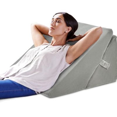 Keilkissen Lesekissen Relaxkissen Memory Foam Bezug Waschbar Sofa Bett Weiß