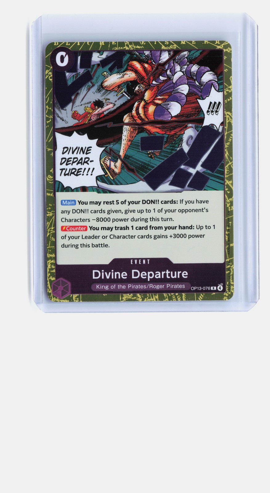 Divine Departure One Piece Carrying On His Will #OP13-076 Gold Foil Rare