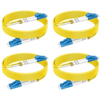 4 Pack 2m/6.6ft LC to LC Single Mode Fiber Patch Cable OS2 Duplex 9/125m