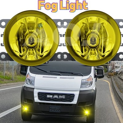 Pair Bumper LED Fogs Driving Lamps 3500K Yellow For Ram ProMaster 2500 2014-2021