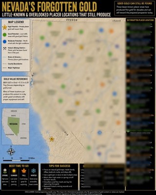 #118 Map of Lost and Forgotten Gold Placers in Nevada