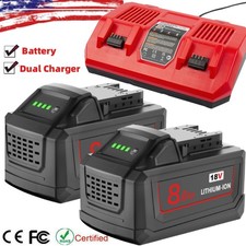For Milwaukee For M18 18V Lithium-ion Extended Capacity 8.0AH Battery 48-11-1860