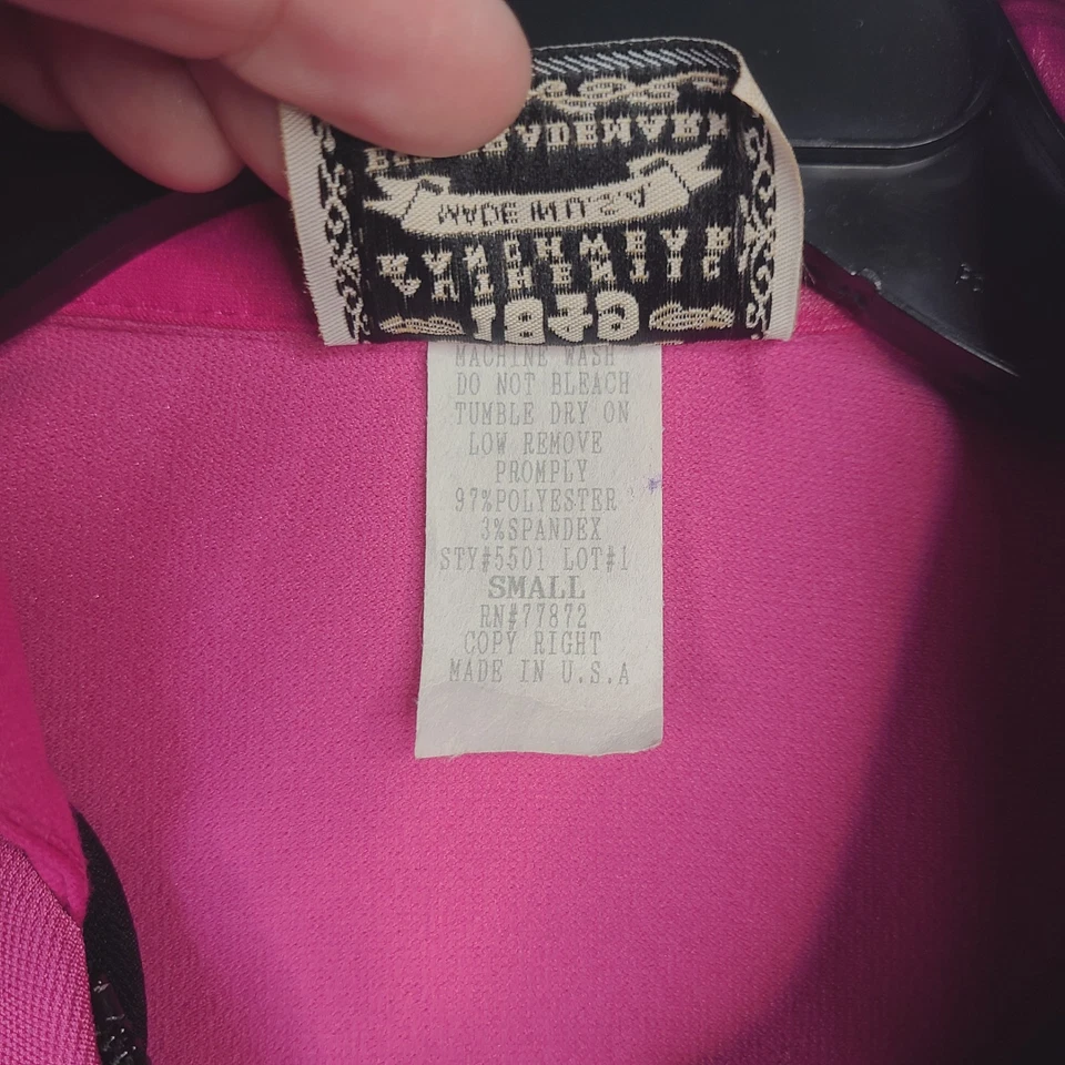 Chaqueta vintage 1849 Ranchwear Show camisa con cremallera para mujer pequeña adornada hecha en EE. UU. Foto 4 de 4