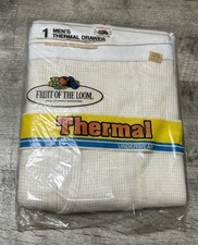 Vtg NOS 1983 Fruit Of The Loom Thermal Underwear Drawer Pants Mens XL 42-44