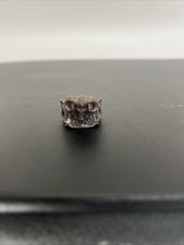 Pure Silver Ram Head Pinky Ring. Size 9