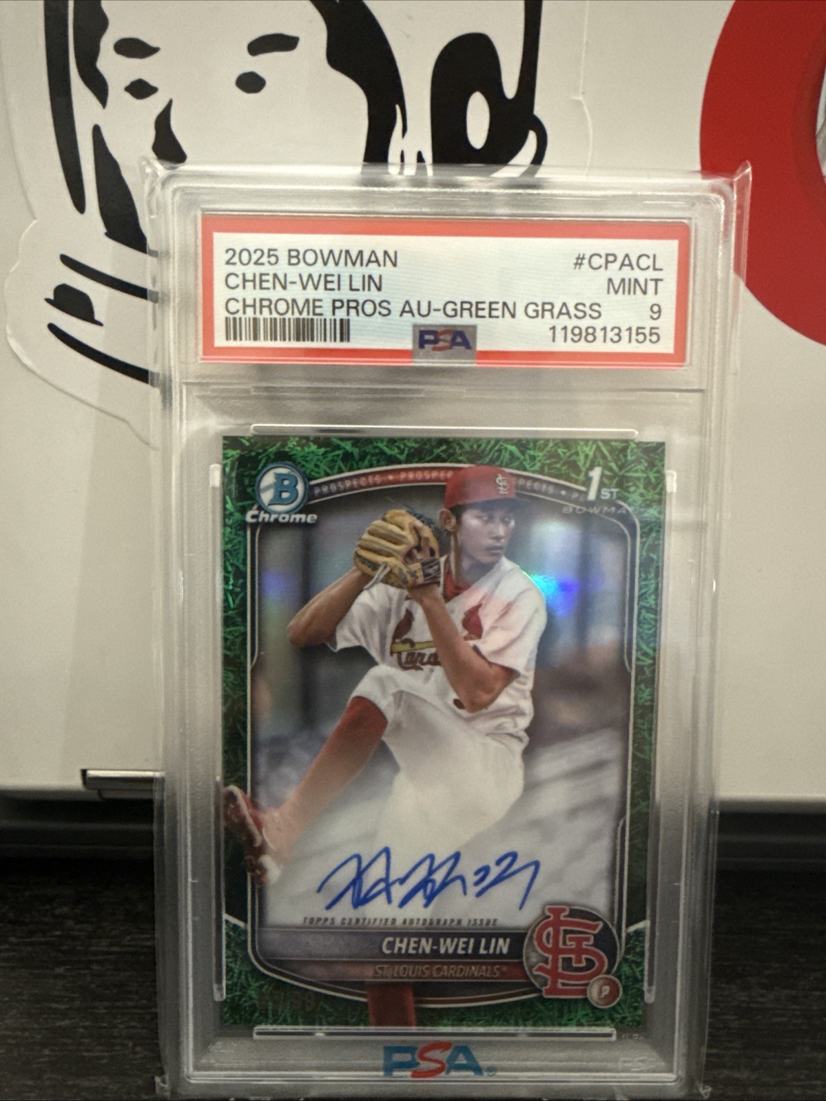 2025 bowman chrome chen-wei lin Green Grass auto 