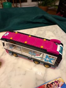 Lego Friends, 41105, Rock Stage, added 41004 and 41196, rehearsal stage and bus
