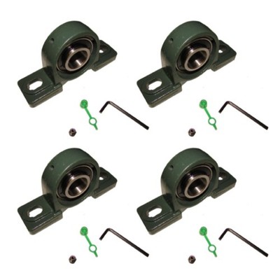 Qty 4: 1'' Pillow Block Bearing Fits Grasshopper Replaces 122043