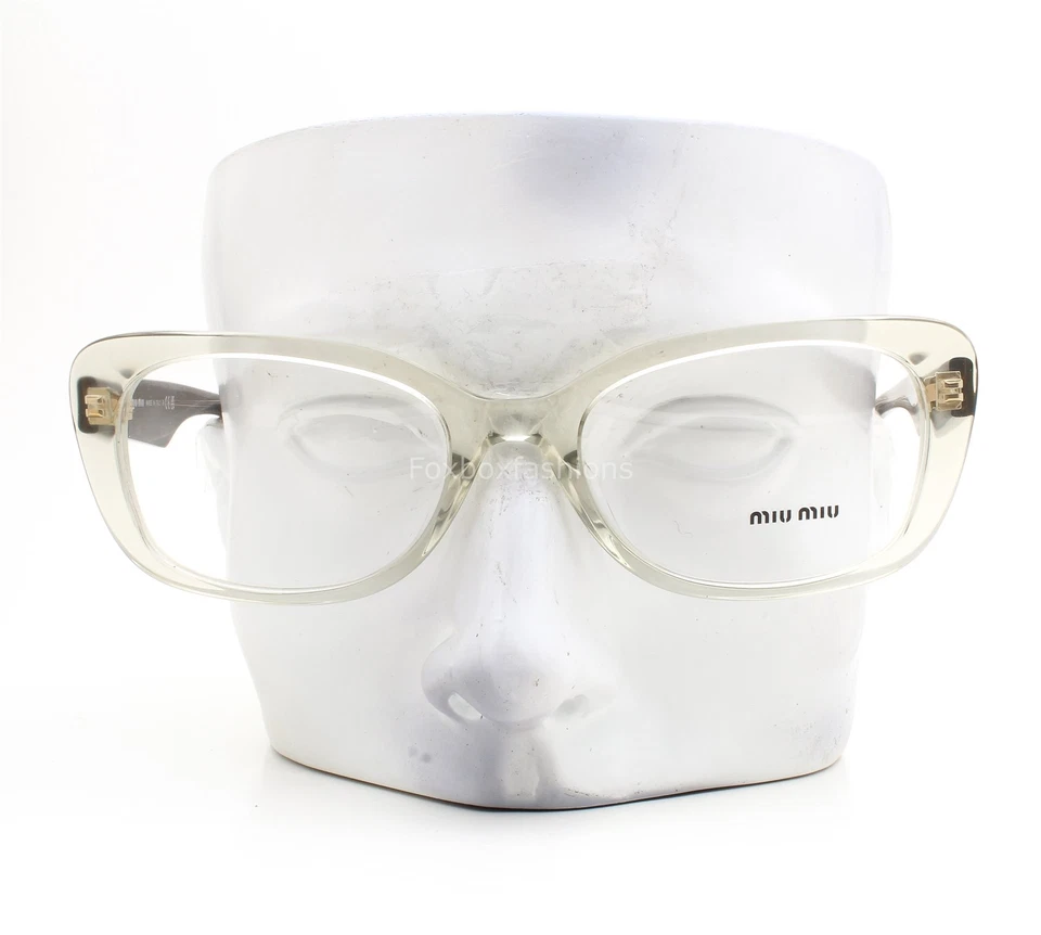 Gafas Miu Miu VMU 07V 13M-1O1 transparente verde oliva 55 mm con estuche Foto 2 de 4