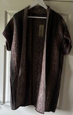 Peruvian Connection Boho Style Short Sleeve Prima Cotton Cardigan Size M/L