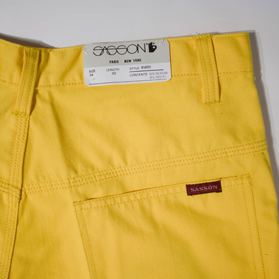 VTG NWT 80s Sasson Yellow Carpenter Jeans Taiwan ROC Men 34x32 (32x32 Actual) B1