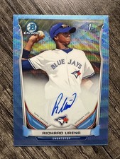 2014 Bowman Chrome Prospect Blue Wave Refractor /50 Richard Urena #BCAP-RU Auto