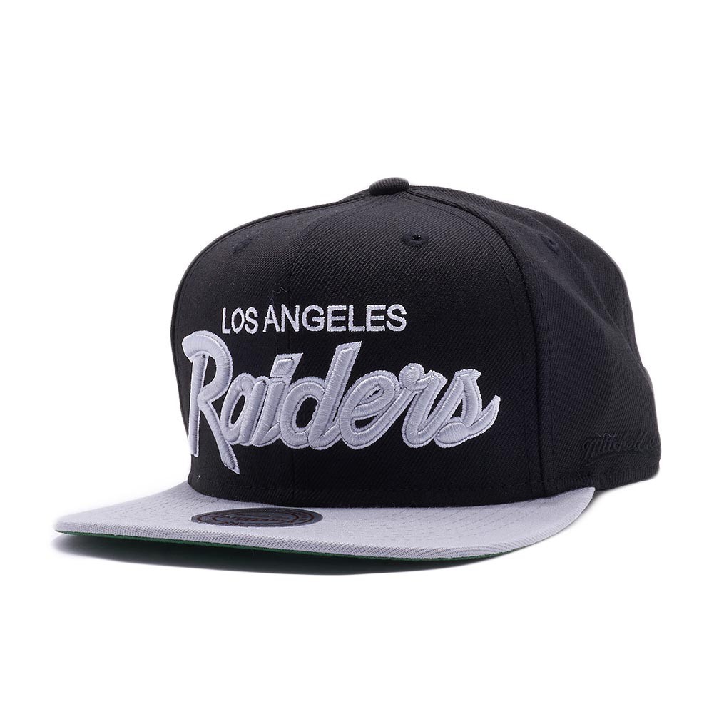 Los Angeles Raiders Vintage Script NFL Snapback Cap - Mitchell